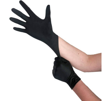 Schwarze Nitrilhandschuhe