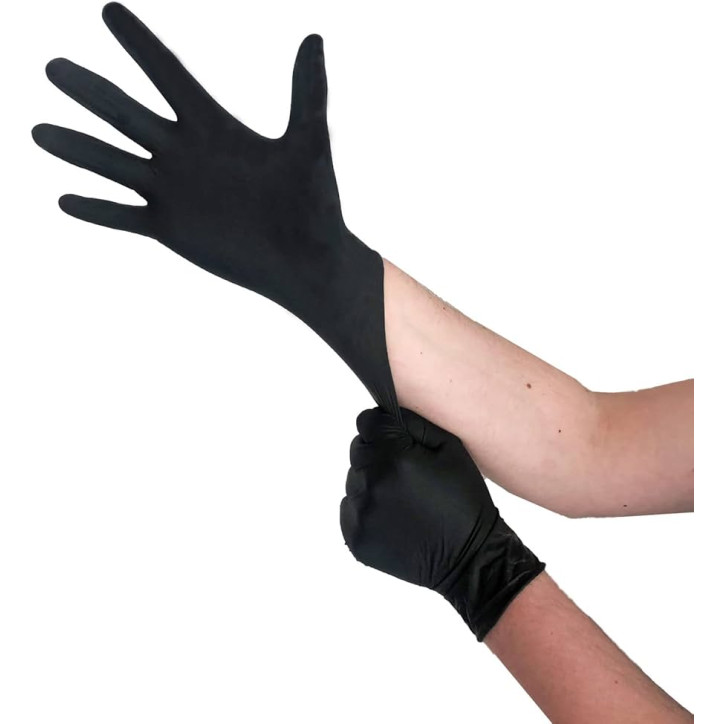 Schwarze Nitrilhandschuhe
